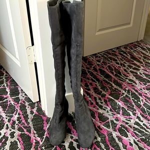 Women’s grey knee high boots